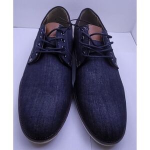 New Madden M-Dynamo Black/Navy Denim Dress Shoes Mens -‎ Size 9